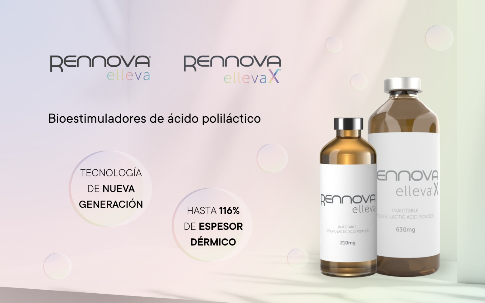 Rennova Elleva y Elleva X, bioestimuladores de ácido poliláctico.